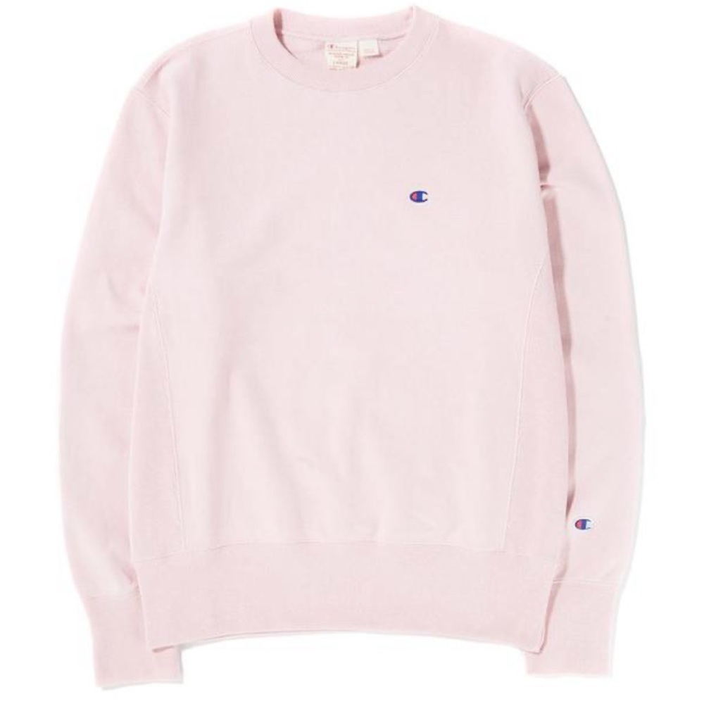 Baby pink reverse weave champion sweater size XS